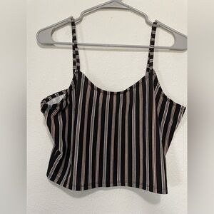 Striped Black and White Women's Top